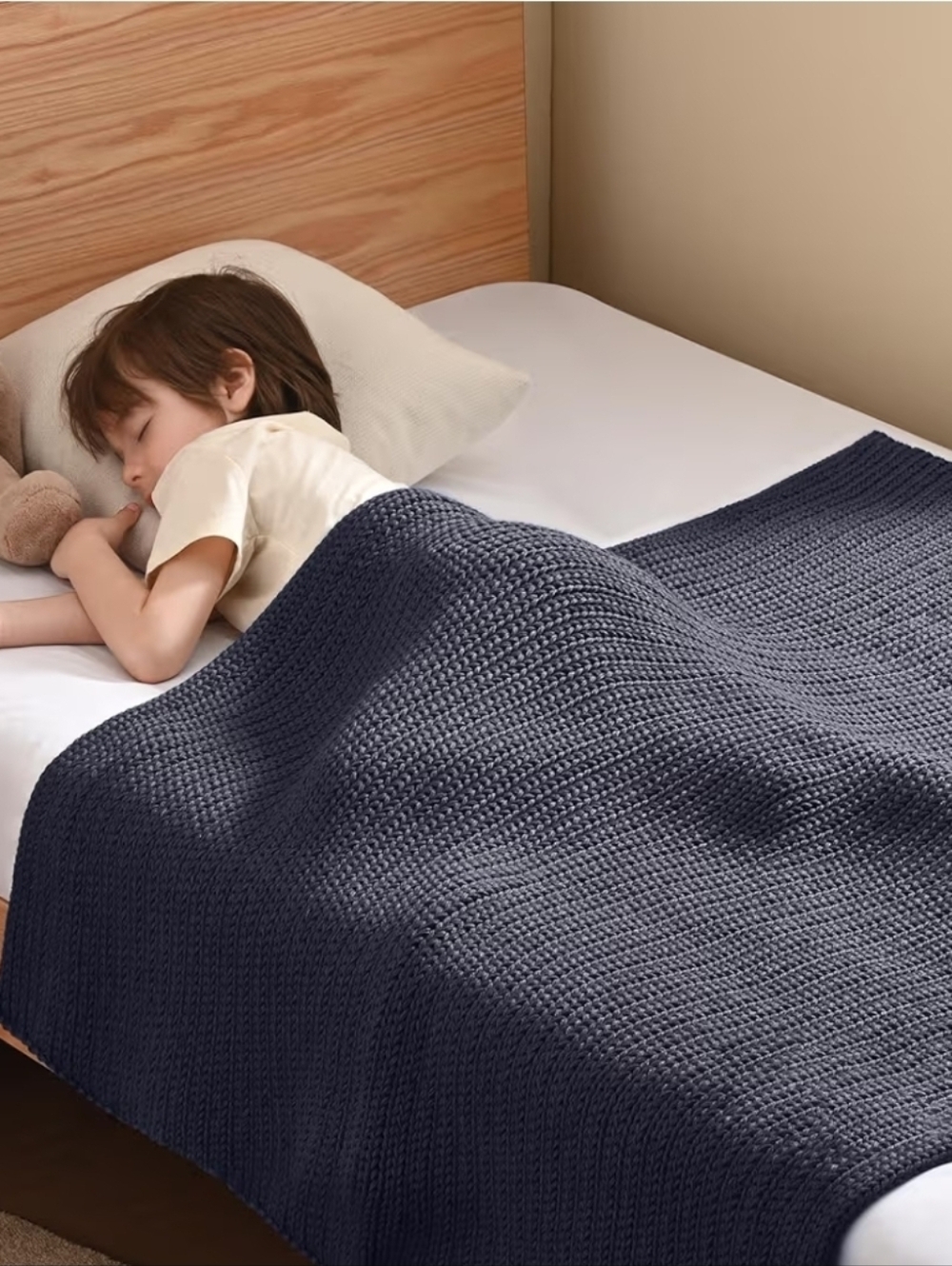 Knitted Weighted Blanket (Dark Grey 50"x60" 7lbs)
